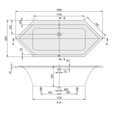 Ванна акриловая Villeroy&Boch Subway UBA190SUB6V-01