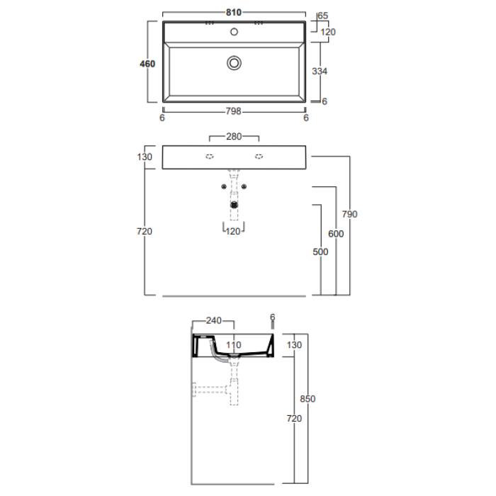 Раковина подвесная Simas Agile 81x46 см (AG81)