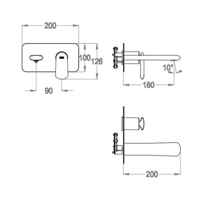 Смеситель для раковины Fir Dynamica 88 (88.1010.8.10.00)