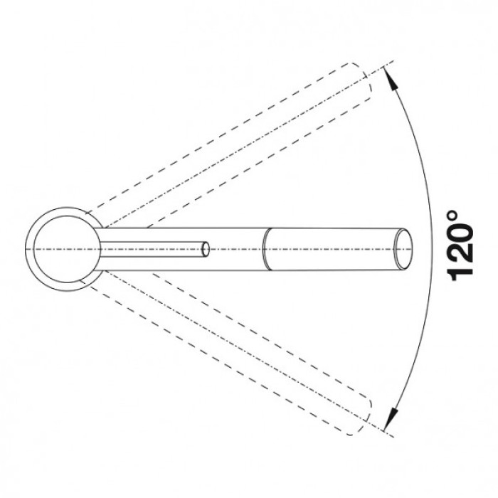 Смеситель кухонный Blanco KANO-S белый/хром 525040