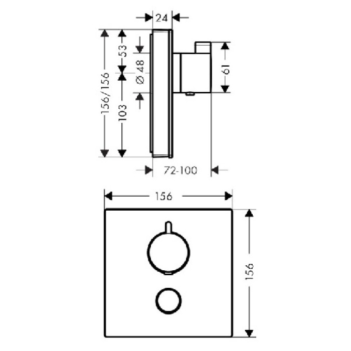 Термостат для душа Hansgrohe ShowerSelect 15735400 Термостат для душа Hansgrohe ShowerSelect 15735400