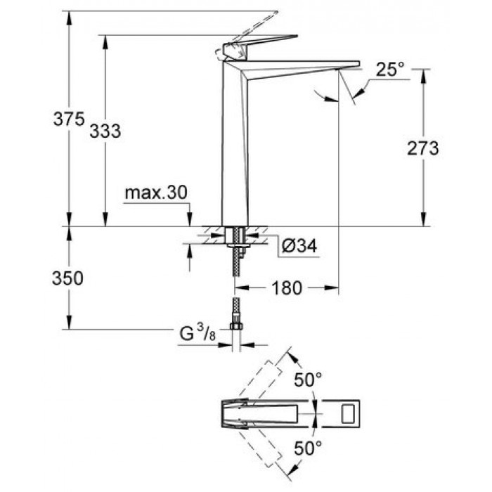 Смеситель для раковины Grohe Allure Brilliant xL-Size 23114000