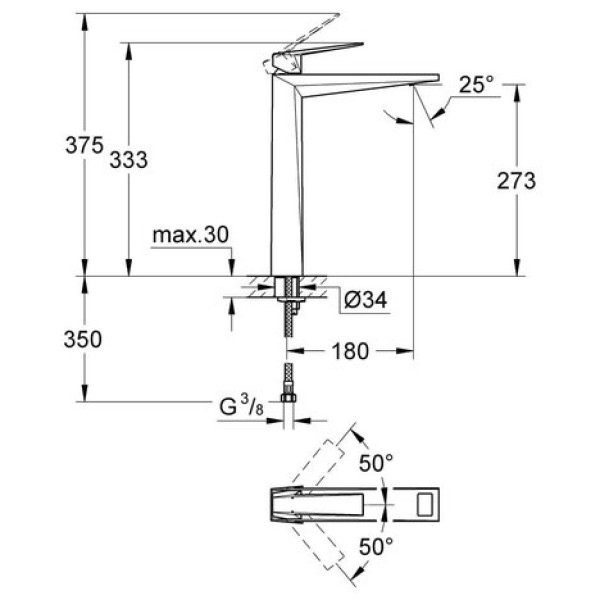 Смеситель для раковины Grohe Allure Brilliant xL-Size 23114000
