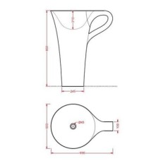 Каменная раковина 70 см Artceram Cup, black (OSL004 01;50)