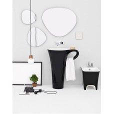 Каменная раковина 70 см Artceram Cup, black (OSL004 01;50)