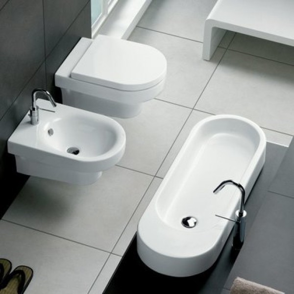 Керамическая раковина 100 см Hatria Area, белый (Y0W101)
