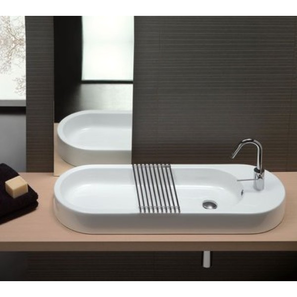 Керамическая раковина 100 см Hatria Area, белый (Y0W101)