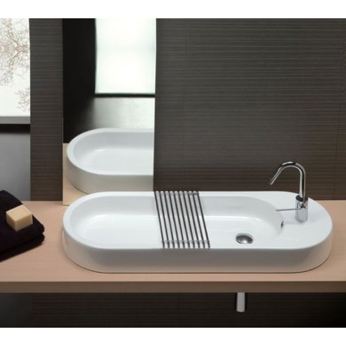 Керамическая раковина 100 см Hatria Area, белый (Y0W101)