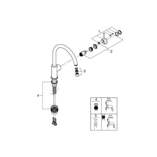 Grohe BauClassic Смеситель для кухни (31234001)