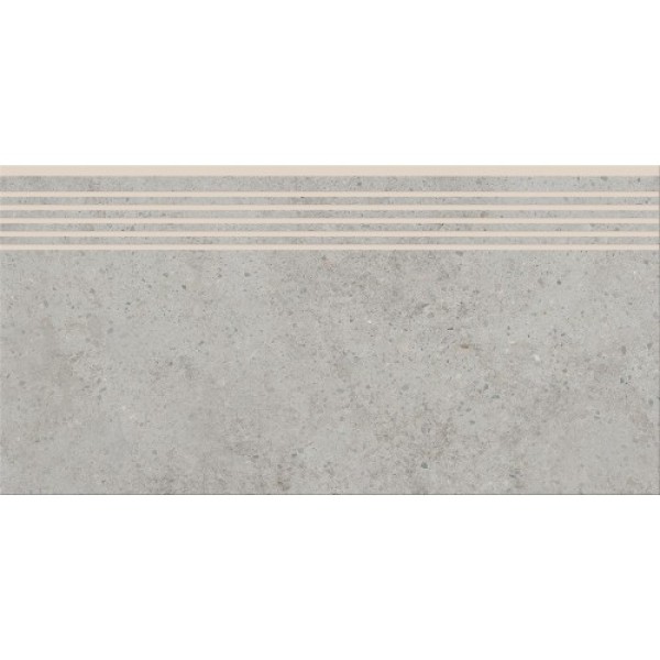 Керамогранит Ступень Cersanit HIGHBROOK LIGHT GREY STEPTREAD 8×598×298 под бетон