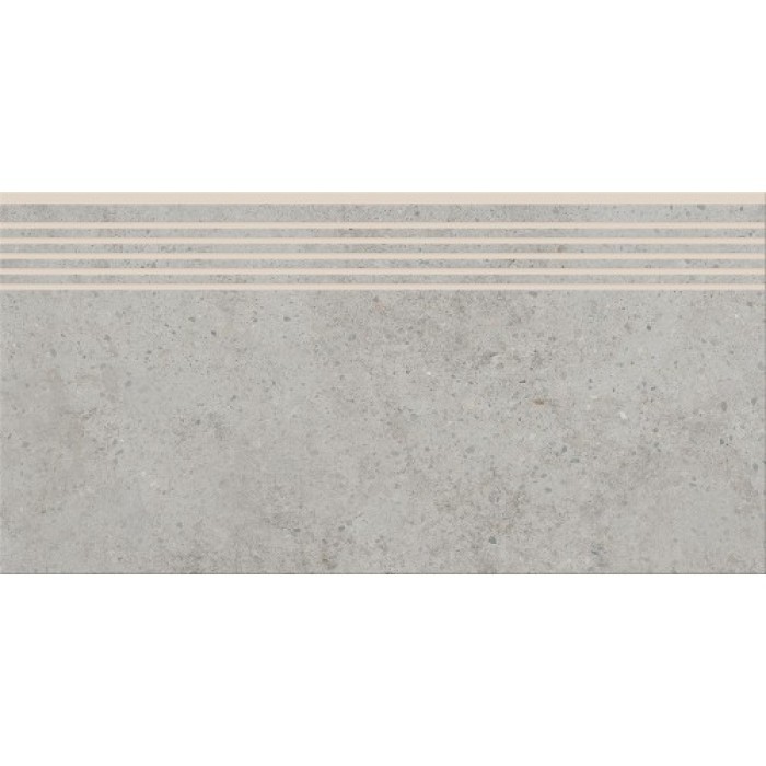 Керамогранит Ступень Cersanit HIGHBROOK LIGHT GREY STEPTREAD 8×598×298 под бетон
