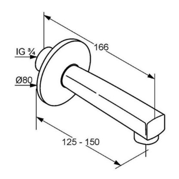 Grohe BauCosmopolitan Излив для ванны (13255000)