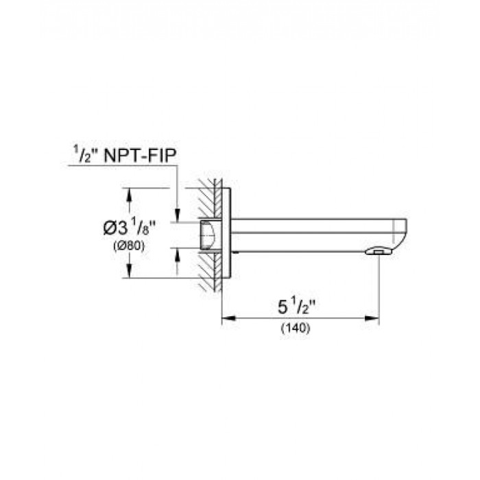 Grohe BauCosmopolitan Излив для ванны (13255000) Grohe BauCosmopolitan Излив для ванны (13255000)