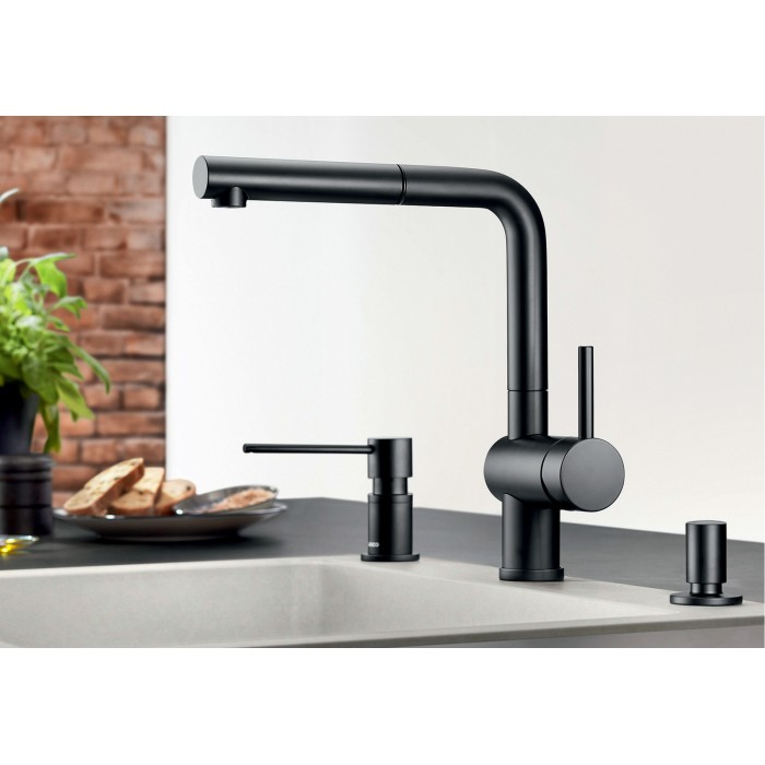 Смеситель кухонный Blanco LINUS - S черный матовый 525807 Смеситель кухонный Blanco LINUS - S черный матовый 525807