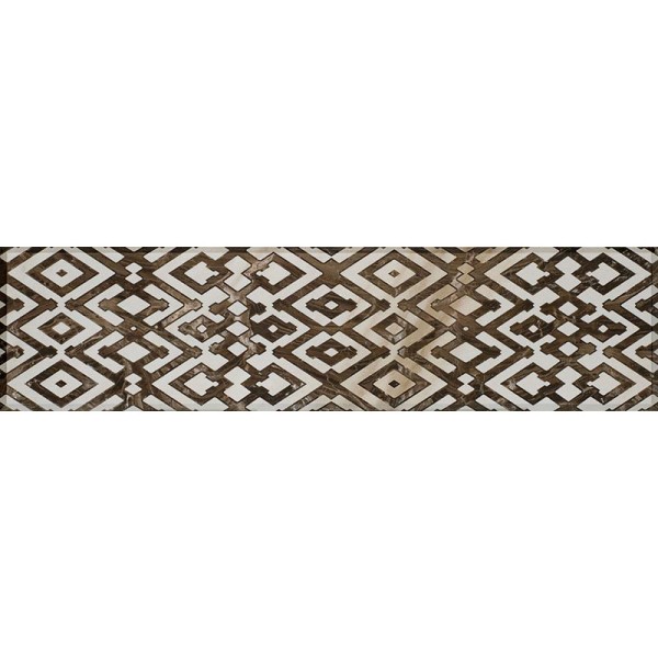 Плитка Gemma ETERNITY BROWN GEOMETRIC 12×1200×300 под мрамор