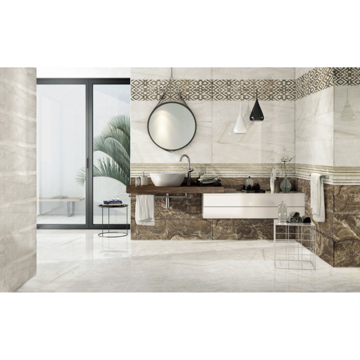 Плитка Gemma ETERNITY BROWN GEOMETRIC 12×1200×300 под мрамор