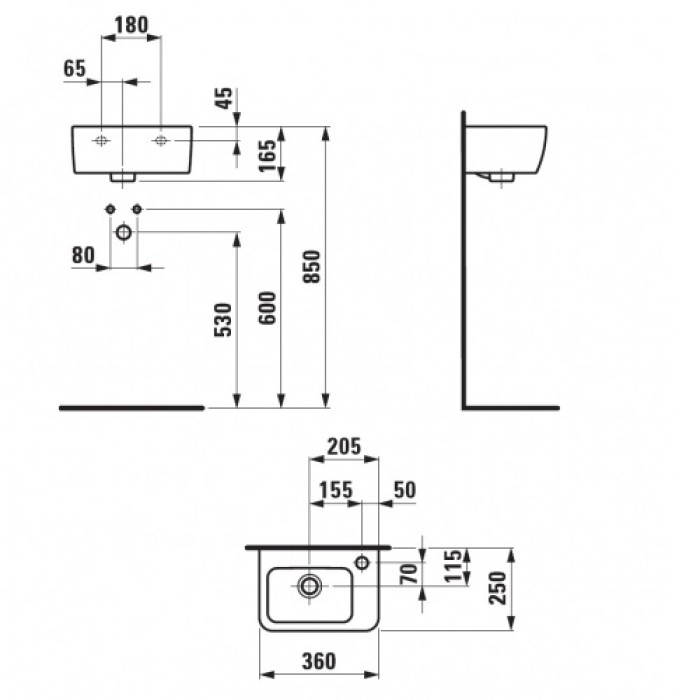 Раковина Laufen Pro A H8169550001061