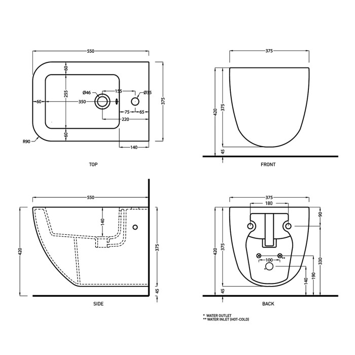 Биде Cielo Shui Comfort Биде Cielo Shui Comfort