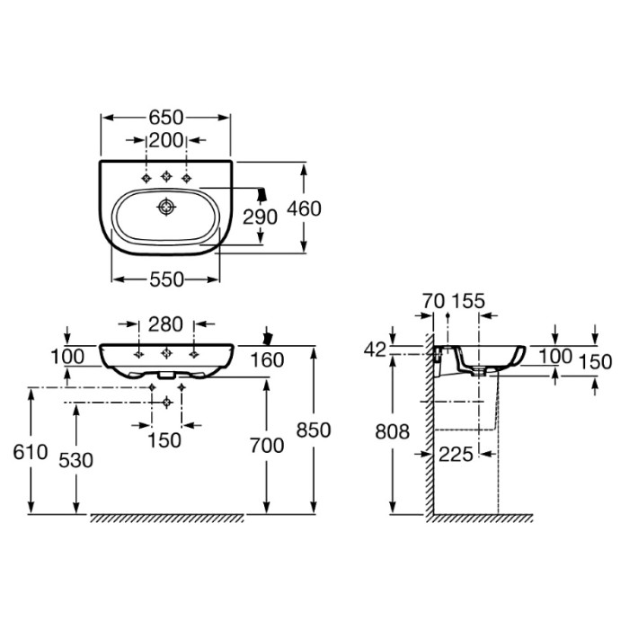 Раковина Roca Meridian-N A327241000