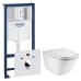 Комплект инсталляция Grohe Rapid SL 38772001 с подвесным безободковым унитазом ROCA GAP Rimless с сидением soft-close и кнопкой смыва