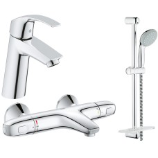 Grohe Набор смесителей Eurosmart 3 в 1 для ванны и душа 34101TM