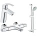 Grohe Набор смесителей Eurosmart 3 в 1 для ванны и душа 34101TM