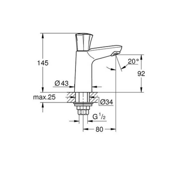 Смеситель для раковины Grohe Costa L 20186001 Смеситель для раковины Grohe Costa L 20186001