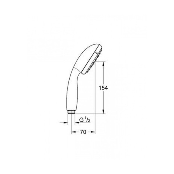 Плитка керамогранит Ручной душ Grohe New Tempesta 100 27852000 для пола
