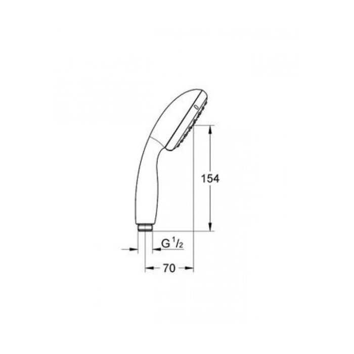 Плитка керамогранит Ручной душ Grohe New Tempesta 100 27852000 для пола