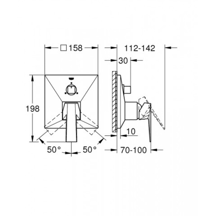 Grohe Allure Brilliant Смеситель однорычажный на 3 выхода (24099000)