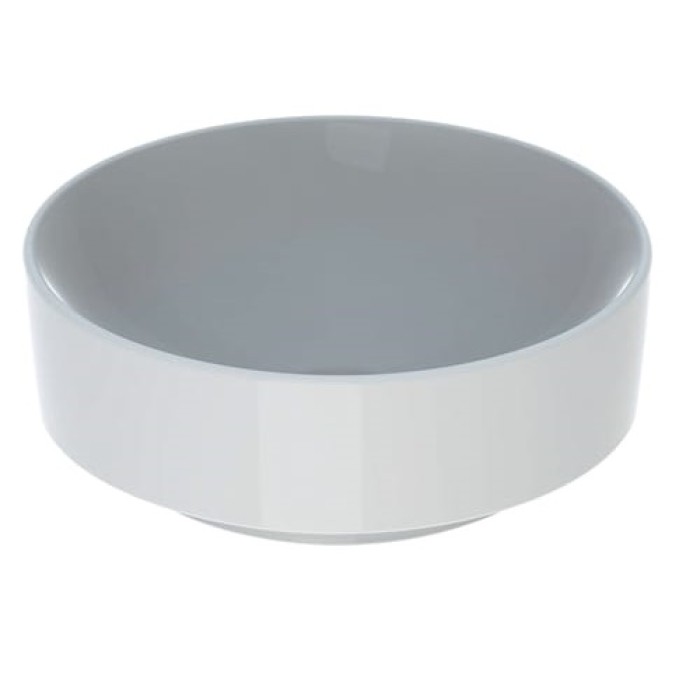 Раковина накладная Geberit, 500.768.01.2 VariForm, круглая d=40см, без отверстия под смеситель, без перелива, цвет белый глянец