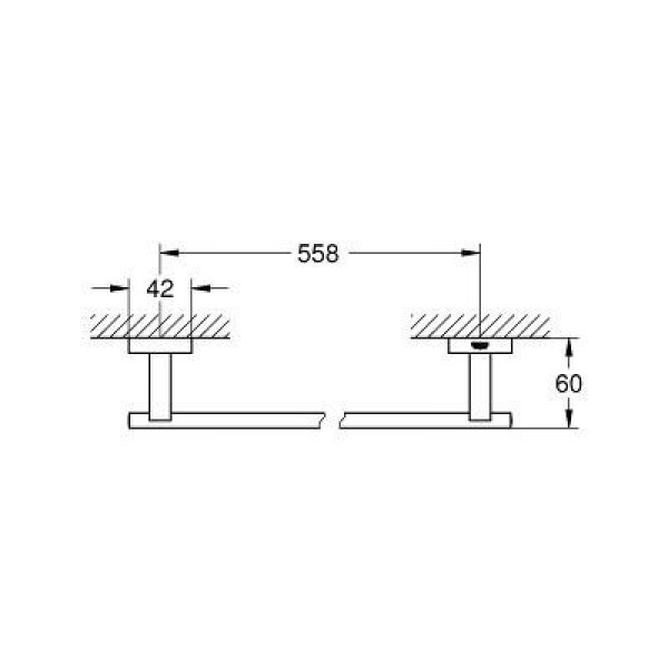 Grohe Essentials Cube Держатель для банного полотенца 600 мм (40509001)
