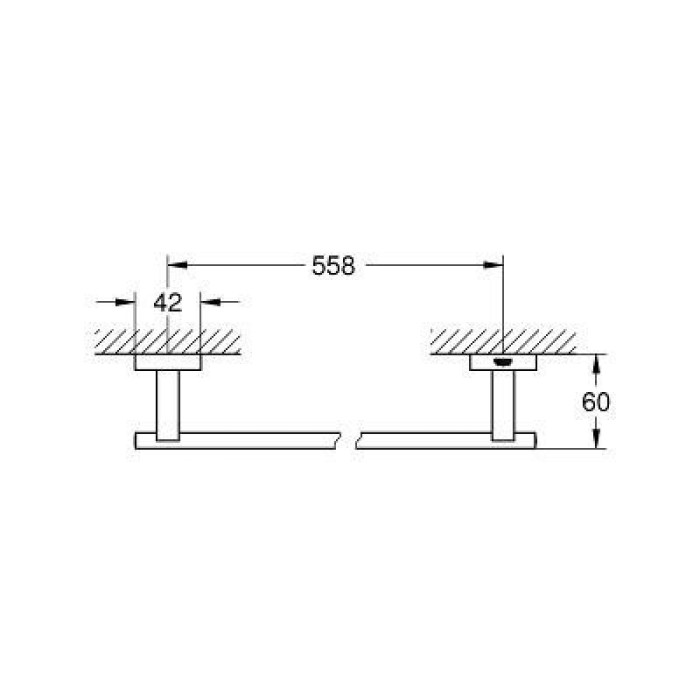 Grohe Essentials Cube Держатель для банного полотенца 600 мм (40509001)
