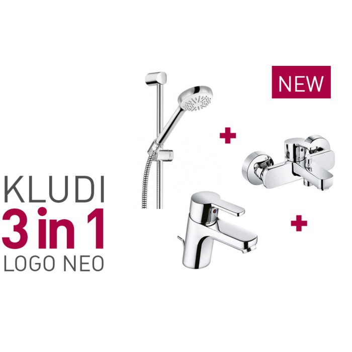 Комплект смесителей для ванны Kludi Logo Neo 376850575 Комплект смесителей для ванны Kludi Logo Neo 376850575