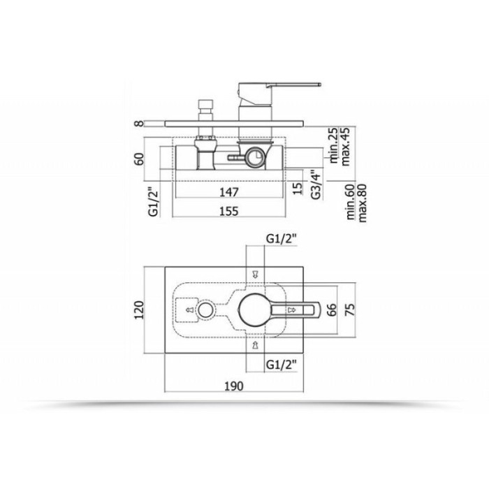 Смеситель Paffoni Ringo-West (RIN015CR)