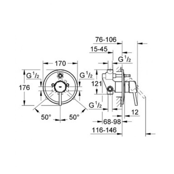 Grohe Concetto Смеситель однорычажный для ванны (32214001)