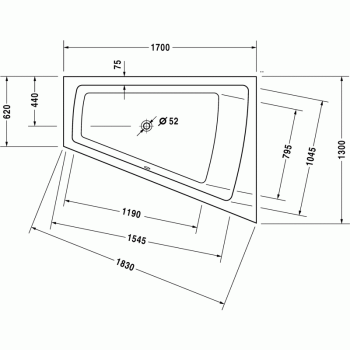 Paiova ванна асимметричная 170 см, правосторонняя 700221000000000 в интернет-магазине «Estet Room» Paiova ванна асимметричная 170 см, правосторонняя 700221000000000 в интернет-магазине «Estet Room»