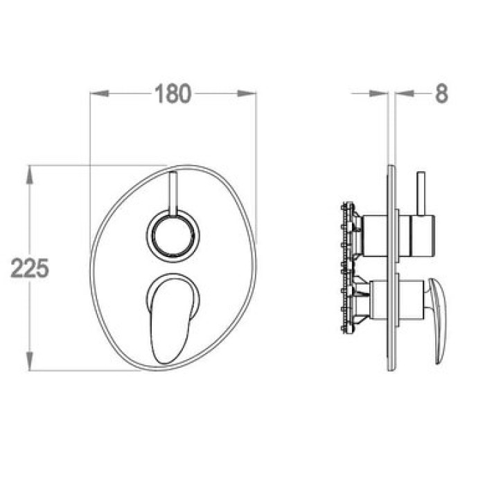 Смеситель для душа Fir Synergy Open 93 (93.5018.8.10.00) Смеситель для душа Fir Synergy Open 93 (93.5018.8.10.00)