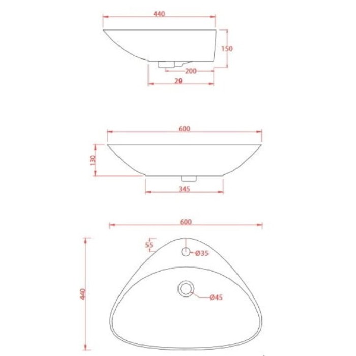 Керамическая раковина 60 см Artceram Plettro, white glossy (PTL001 01;00)