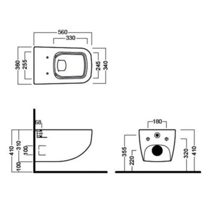 Подвесной унитаз безободковый Hatria Next (Y1F101) Подвесной унитаз безободковый Hatria Next (Y1F101)