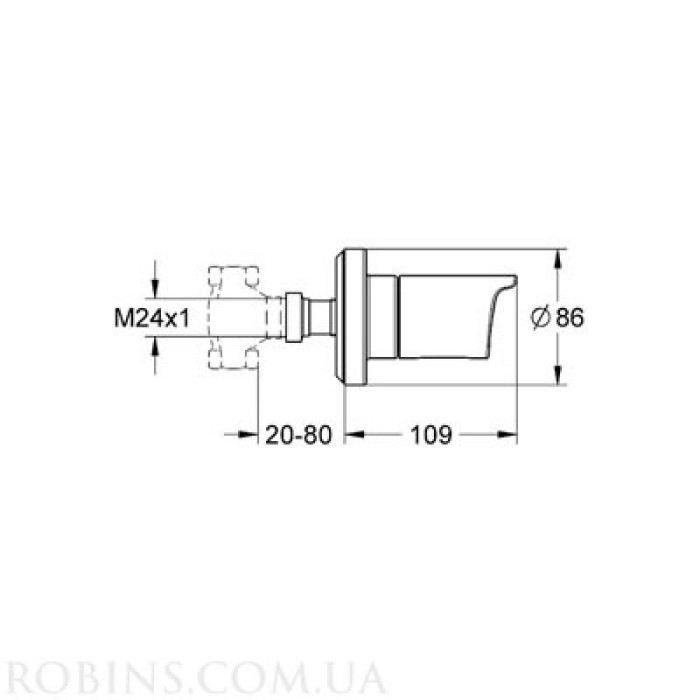 Grohe Grohtherm 2000 Панель накладная скрытой вентильной головки (19243001) Grohe Grohtherm 2000 Панель накладная скрытой вентильной головки (19243001)