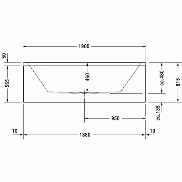 Vero ванна прямоугольная 190 см 700136000000000 в интернет-магазине «Estet Room»