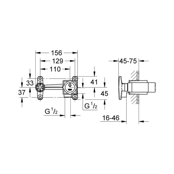 Grohe Смеситель однорычажный встраиваемый универсальный механизм (23200000)