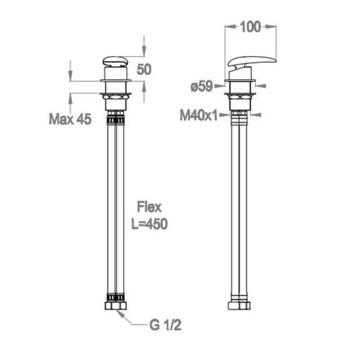Смеситель для излива Fir Synergy Open 93 (93.5105.0.10.00) Смеситель для излива Fir Synergy Open 93 (93.5105.0.10.00)