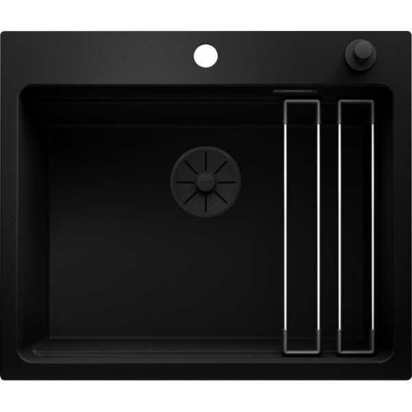 Мойка для кухни Blanco Etagon 6 Black Edition с черной отводной арматурой InFino  526339