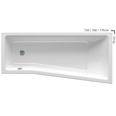 Ванна асиметрична ліва BEHAPPY II 170x75 L, RAVAK
