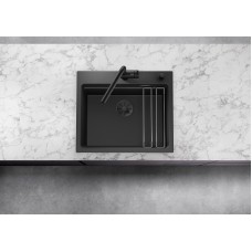 Мойка для кухни Blanco Etagon 6 Black Edition с черной отводной арматурой InFino  526339