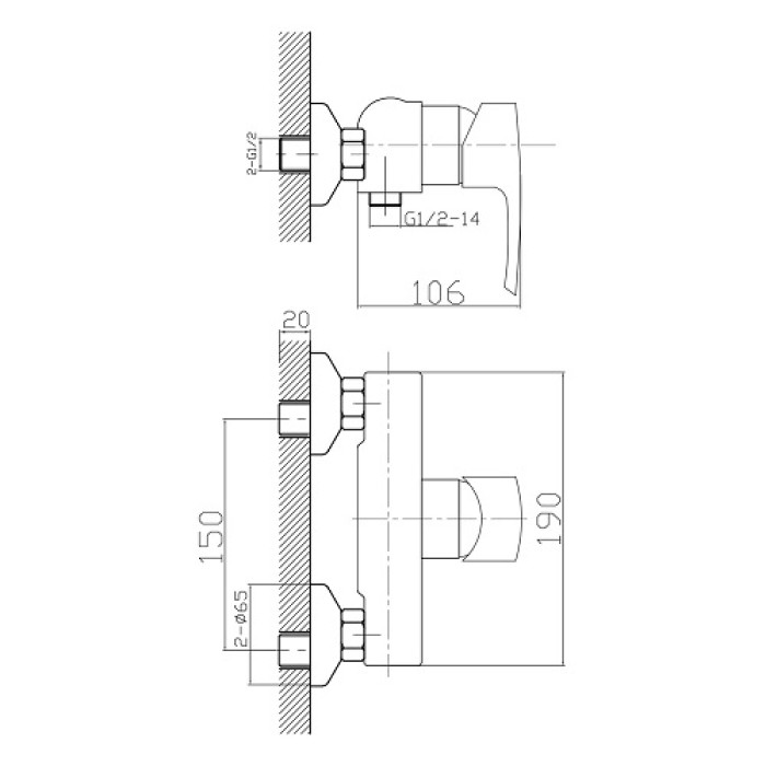 Смеситель для душа Imprese Horak 15170 Смеситель для душа Imprese Horak 15170