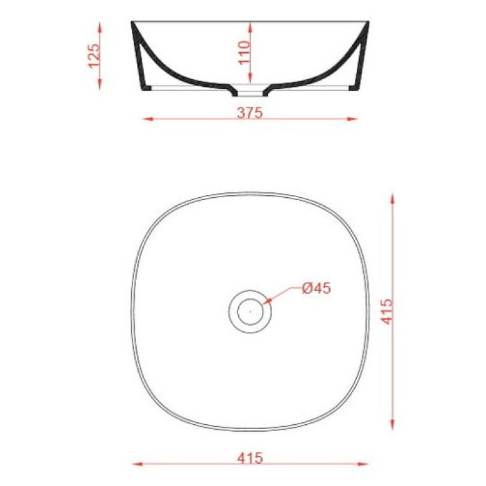Керамическая раковина 42 см Artceram Ghost, white glossy/gold (GHL001 01;15)