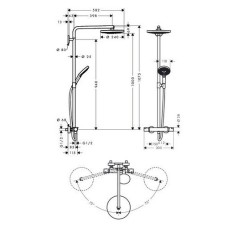 Душевая система Hansgrohe Raindance Select S 240 2jet Showerpipe (27129000)